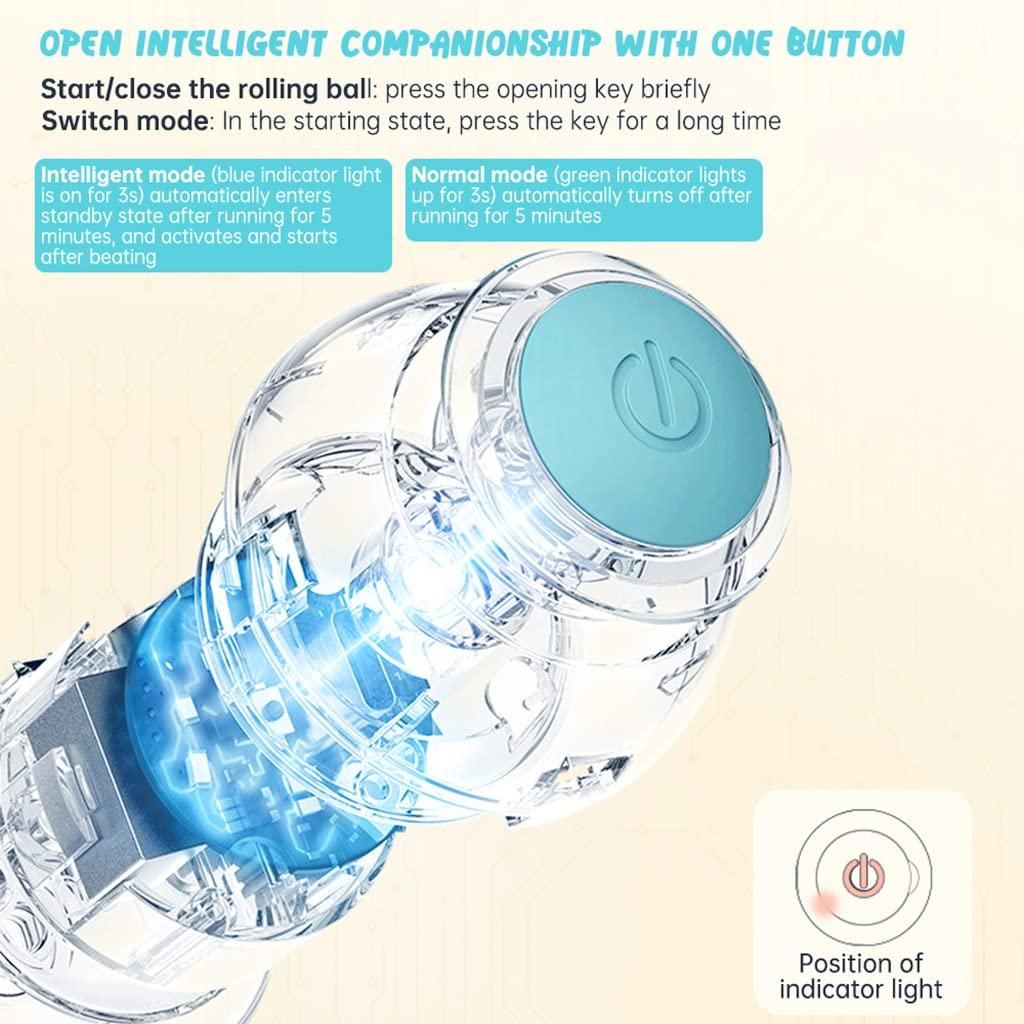 PurrPlay™ – Interactive Rotating Cat Toy Ball with LED ✨🐾