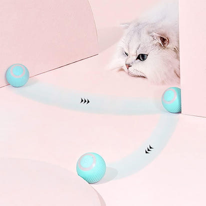 PurrPlay™ – Interactive Rotating Cat Toy Ball with LED ✨🐾