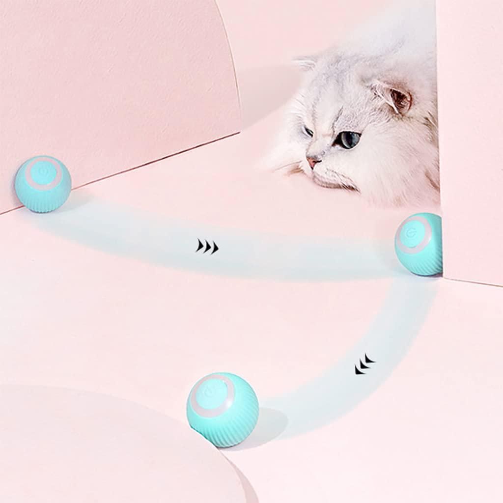 PurrPlay™ – Interactive Rotating Cat Toy Ball with LED ✨🐾