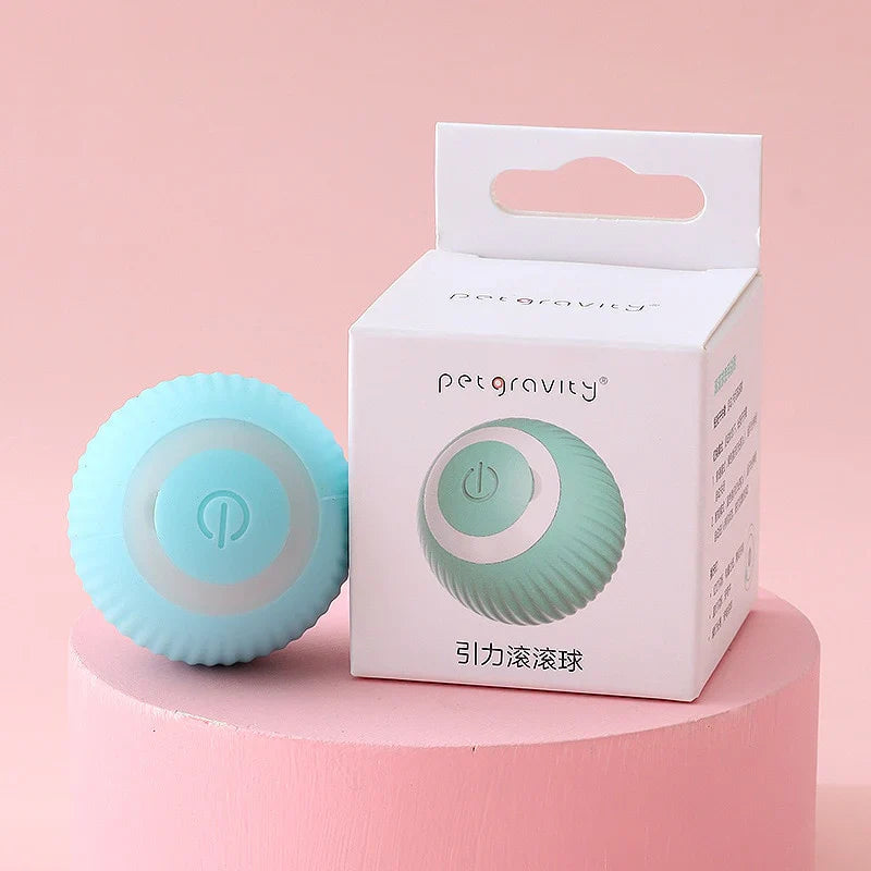 PurrPlay™ – Interactive Rotating Cat Toy Ball with LED ✨🐾